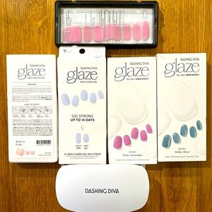 New in Box Dashing Diva Glaze Semi-cured Gel Nails + Dryer